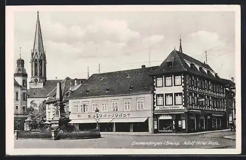 AK Emmendingen i. Breisg., Platz, Kaufhaus F. Richter