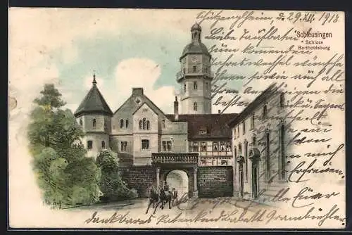 Künstler-AK Eugen Felle: Schleusingen, Schloss Bertholdsburg