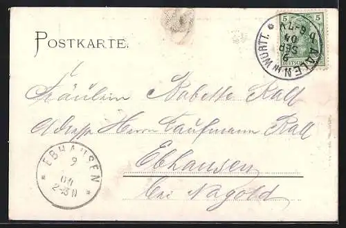 AK Aalen, Ortsansicht, Strassenpartie, Kirche