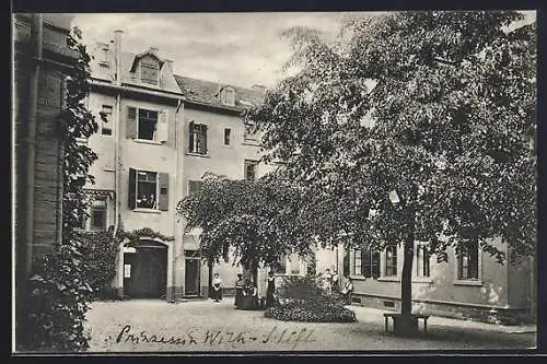 AK Karlsruhe, Prinzessin-Wilhelm-Stift in der Sophienstrasse 31-33