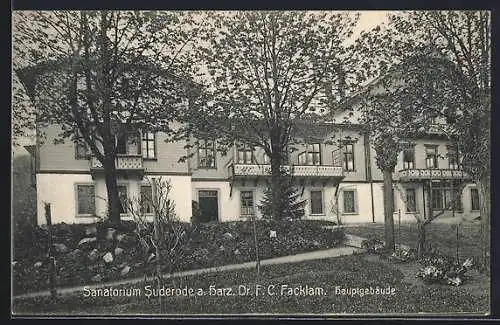 AK Suderode a. Harz, Hotel Dr. F. C. Facklam`s Sanatorium, Hauptgebäude