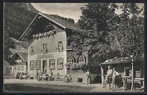 AK Bad Oberdorf, Gasthof Pension Nordpol mit Besuchern