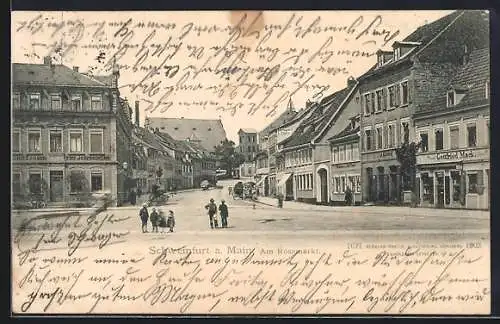 AK Schweinfurt a. Main, Gasthof zu den vier Jahreszeiten am Rossmarkt