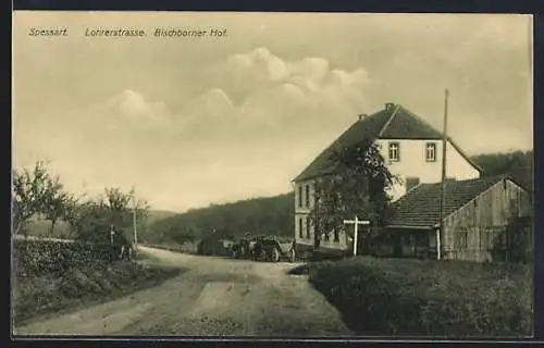 AK Lohrerstrasse, Gasthaus Bischborner Hof mit Spessart