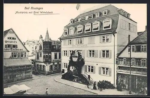 AK Bad Kissingen, Marktplatz mit Hotel Wittelsbach