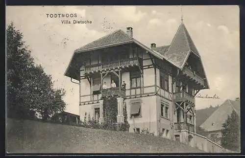 AK Todtmoos, Hotel Villa Dietsche mit Garten