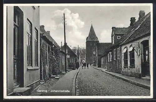 AK Garding, Geschäft von Anna Wagner in der Johannisstrasse