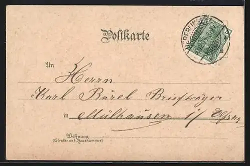 Lithographie Überlingen / Bodensee, Hofstadt, Hafen mit St. Johannisturm, Badeanstalt