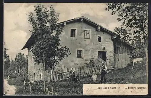 AK Altreichenau - Frauenberg, Gasthaus von J. Rodler, Posthilfsstempel