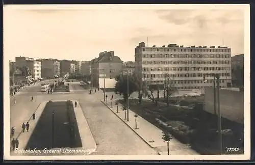 AK Gotenhafen / Gdynia, General Litzmannplatz