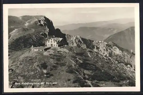 AK Habsburghaus am Hochplateau der Rax mit Gamseck