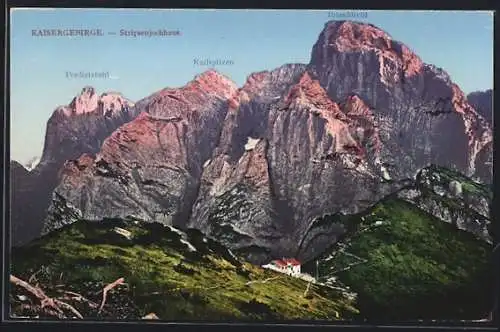AK Stripsenjochhaus mit Kaisergebirge