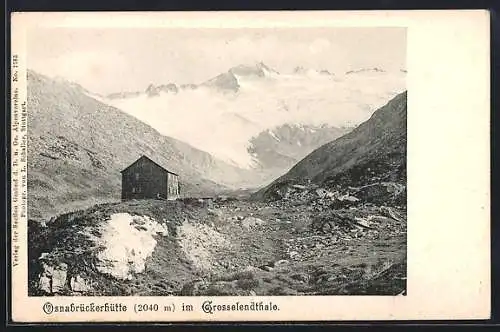 AK Osnabrückerhütte, Ansicht der Hütte im Grosselendthale