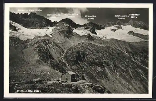 AK Richterhütte, Schwarze Wand, Gamsscharte, Zillerspitze, Gabelkopf