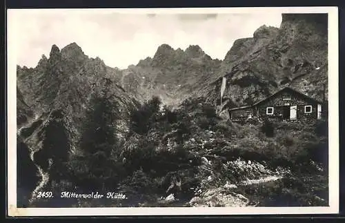 AK Mittenwalder Hütte, Berghütte und Umgebung