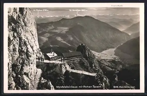 AK Wendelsteinhaus mit Hohen Tauern und Bayrischzell