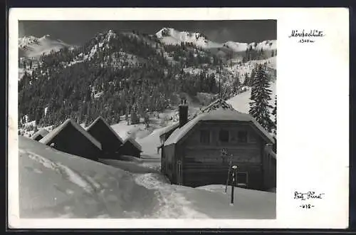 AK Mörsbachhütte im Schnee