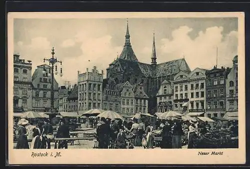 AK Rostock, Verkaufsstände auf dem neuen Markt