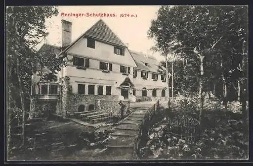 AK Anninger-Schutzhaus, Blick auf den Eingang