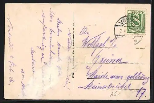 AK Vöslau, Hotel Bellevue, Hotel Zwierschütz, Waldvillen