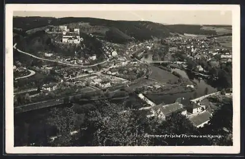 AK Thunau am Kamp, Totalansicht von einen Berg aus