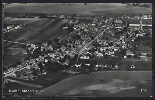 AK Nieder-Absdorf /N.-Ö., Gesamtansicht vom Flugzeug aus