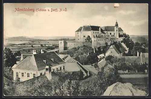 AK Albrechtsberg /N.-Ö., Schloss und Dorf