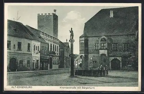 AK Alt-Eggenburg, Kremserstrasse mit Bürgerturm