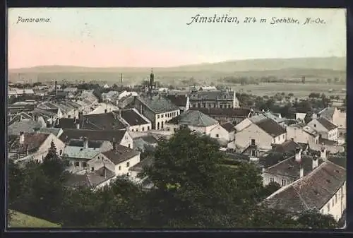 AK Amstetten, Panorama der Stadt