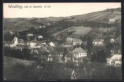 AK Weidling /N.-Oe., Teilansicht aus der Vogelschau