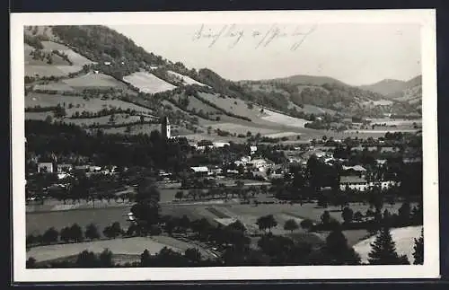 AK Kirchberg a. d. P., Ortsansicht mit Umgebung