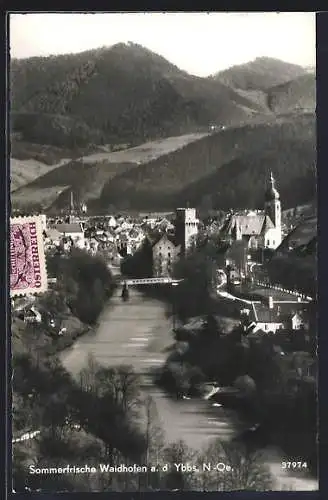 AK Waidhofen a. d. Ybbs, Panoramablick auf die Sommerfrische