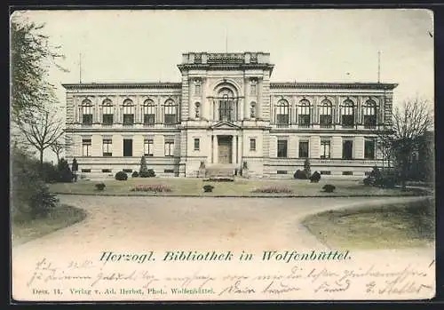 AK Wolfenbüttel, Herzogl. Bibliothek mit Anlagen