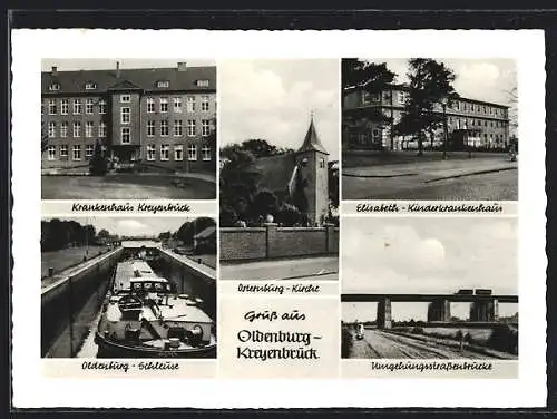 AK Oldenburg-Kreyenbrück, Krankenhaus Kreyenbrück, Osternburg-Kirche, Elisabeth-Kinderkrankenhaus