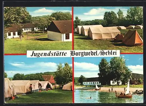 AK Borgwedel /Schlei, Jugendstätte, Zeltplatz, Uferpartie