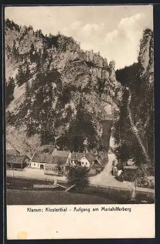 AK Gutenstein /N.-Oe., Klamm Klostertal, Mariahilfberg