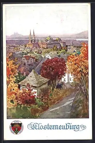 AK Deutscher Schulverein NR234: Klosterneuburg, Panorama