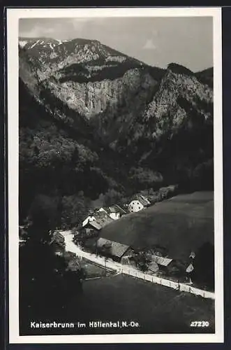 AK Kaiserbrunn, Blick in das Höllental