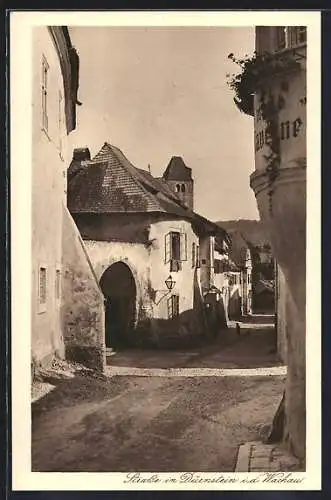 AK Dürnstein / Wachau, Strassenpartie im Ort