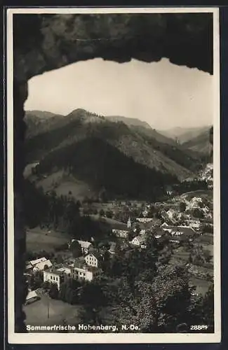 AK Hohenberg /N.-Oe., Blick von einer Anhöhe auf den Ort