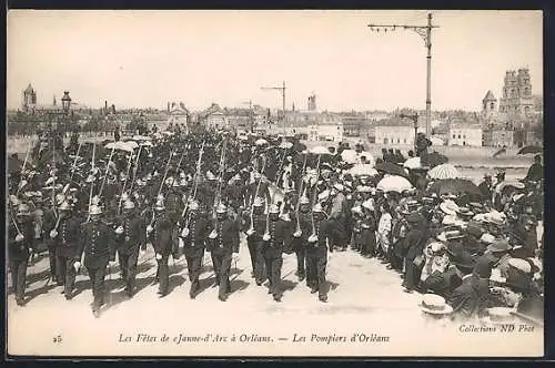 AK Orléans, Les Fetes de Jeanne D`Arc-Les Pompiers, Feuerwehr