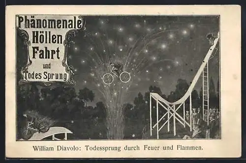 AK William Diavolo, Todessprung durch Feuer und Flammen