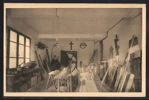 AK Monastère de Ste Marie de la Pierre-Qui-Vire, Les Ateliers-la Menuiserie, Tischler