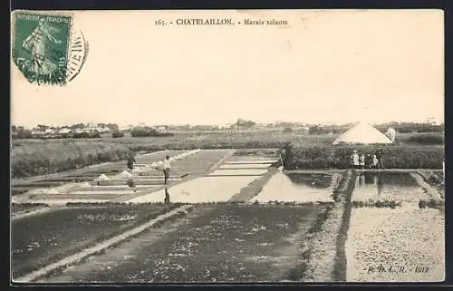 AK Chatelaillon, Marais salants-Blick zu den Salzwiesen