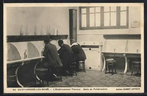 AK Saint-Honorè-les-Bains, L`Etablissement Thermal, Salle de Pulvèrisation, Badekultur