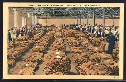 AK Interior of a Southern Loose-Leaf Tobacco Warehouse, Tabak