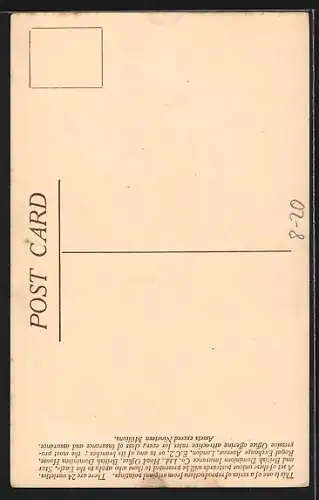 AK British Dominions House für Bankgeschäfte, Mann am Schreibtisch