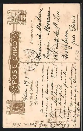 Künstler-AK The Shoeblack, Schuhputzer bei der Arbeit