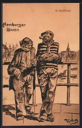 Künstler-AK Hamburg, Hamburger Löwen