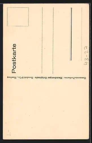 Künstler-AK Hamburg, Hummel !-Wasserträger